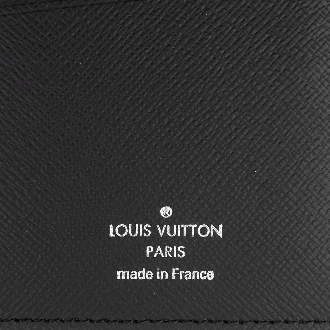 brazza world map damier graphite canvas wallet