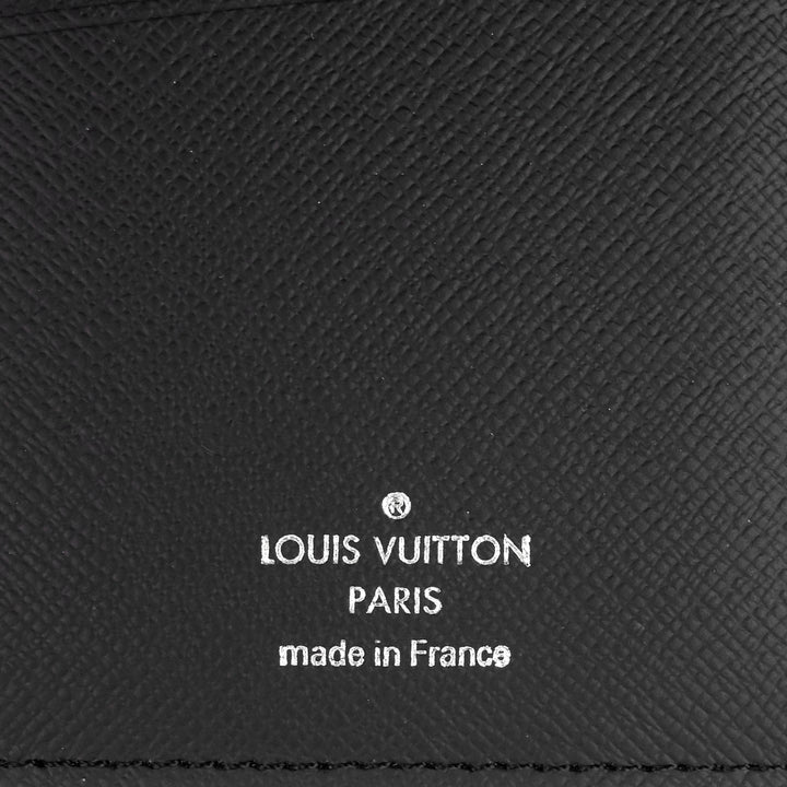 brazza world map damier graphite canvas wallet