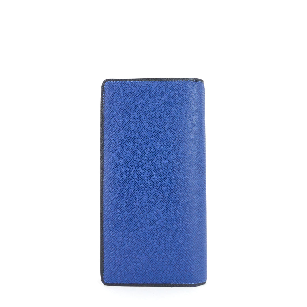 brazza blue epi leather wallet