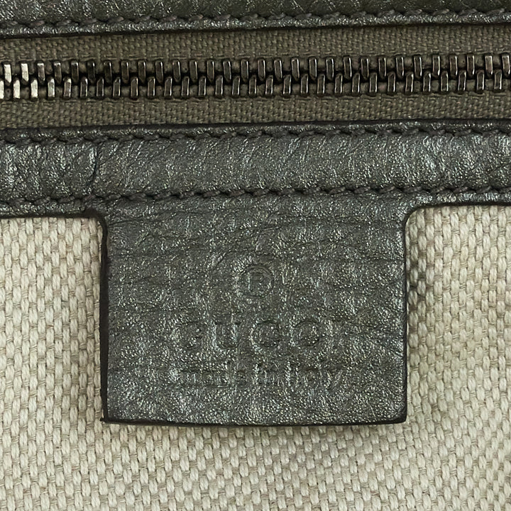soho chain pebbled calf leather hobo bag