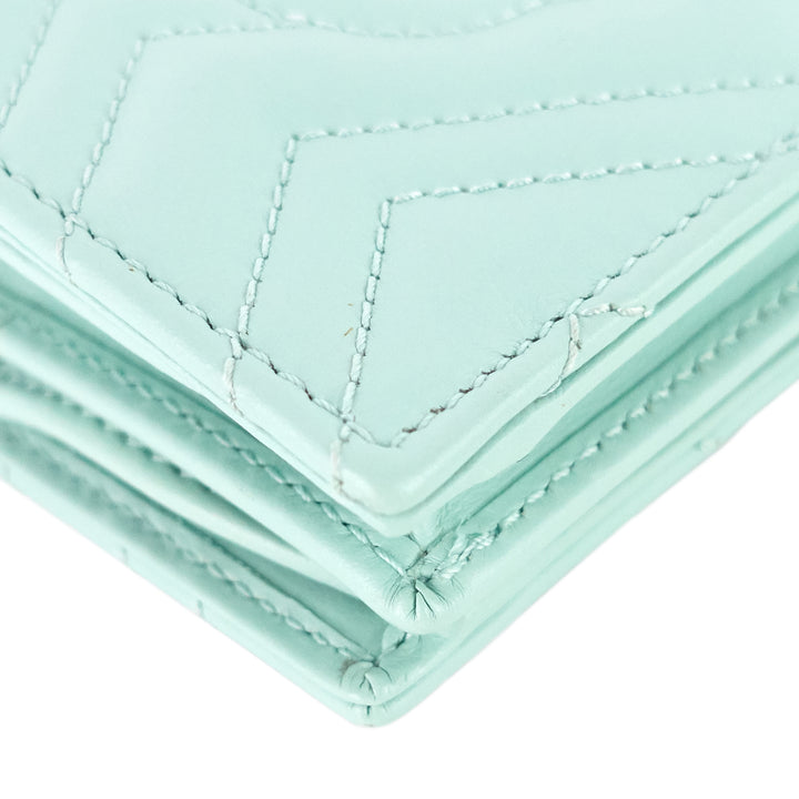 gg marmont mini card case on chain leather bag