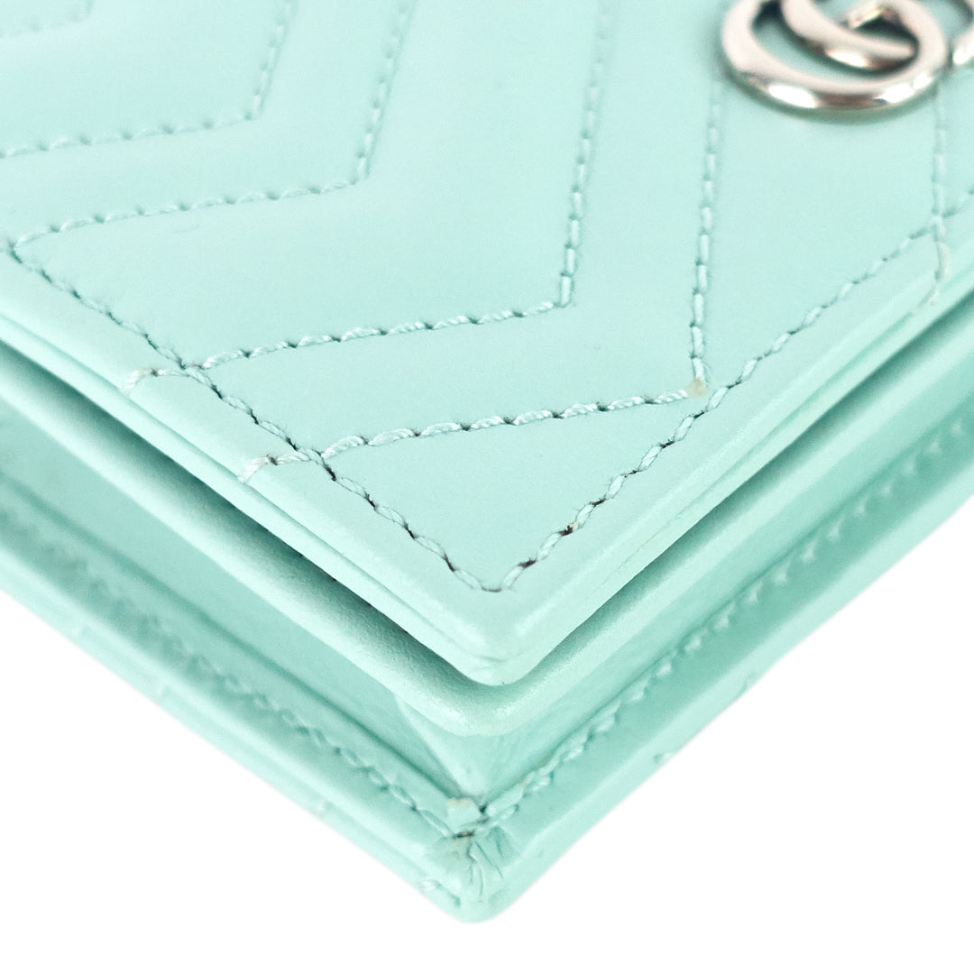 gg marmont mini card case on chain leather bag