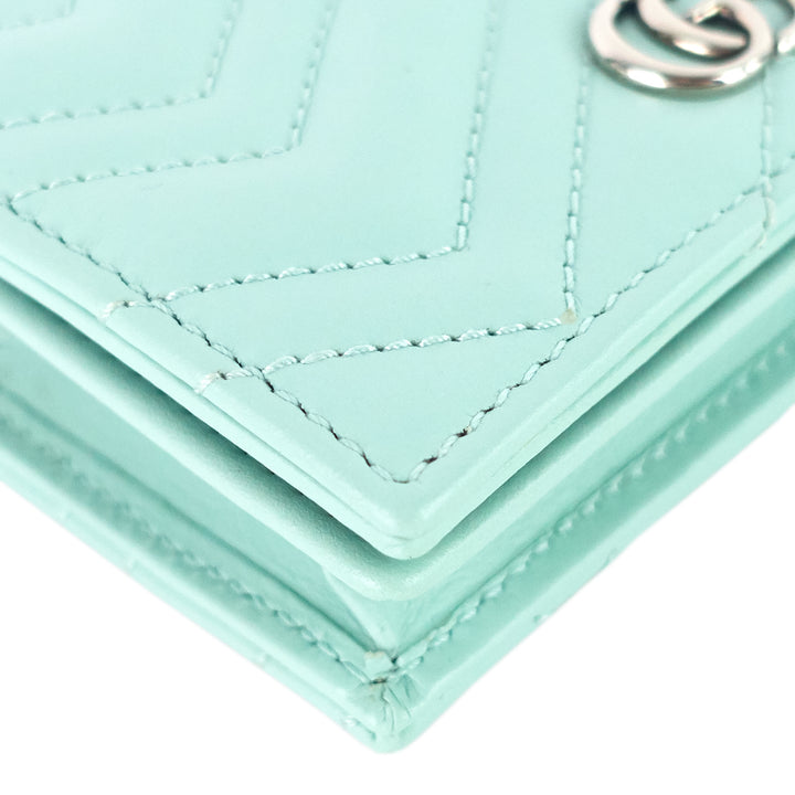 gg marmont mini card case on chain leather bag