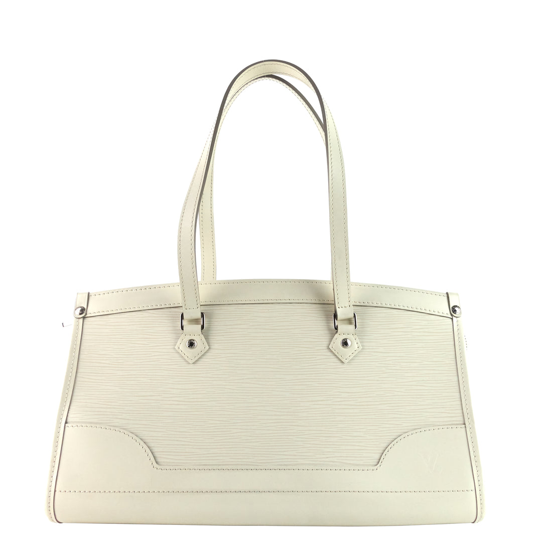 Madelaine White Epi Leather Handbag