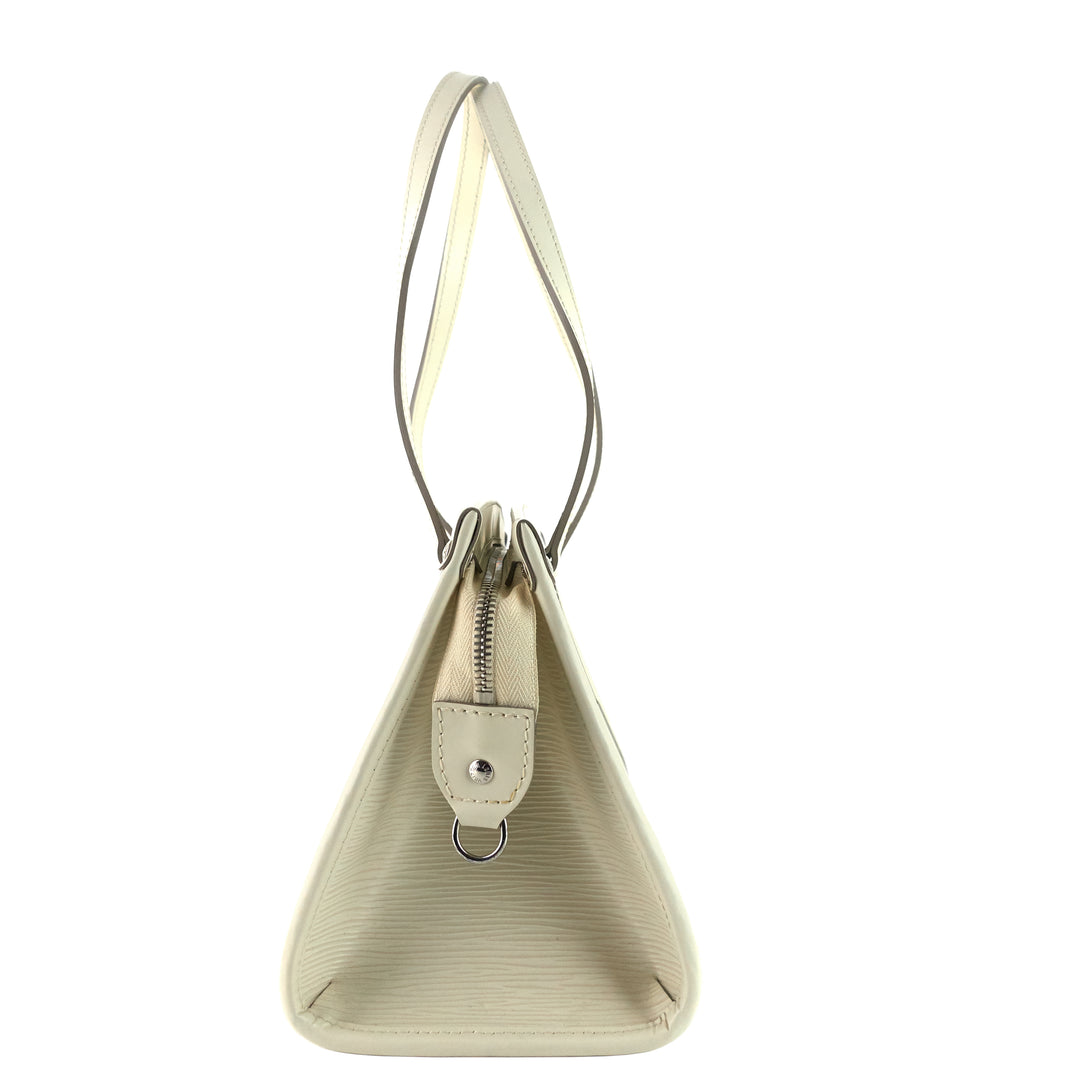 Madelaine White Epi Leather Handbag