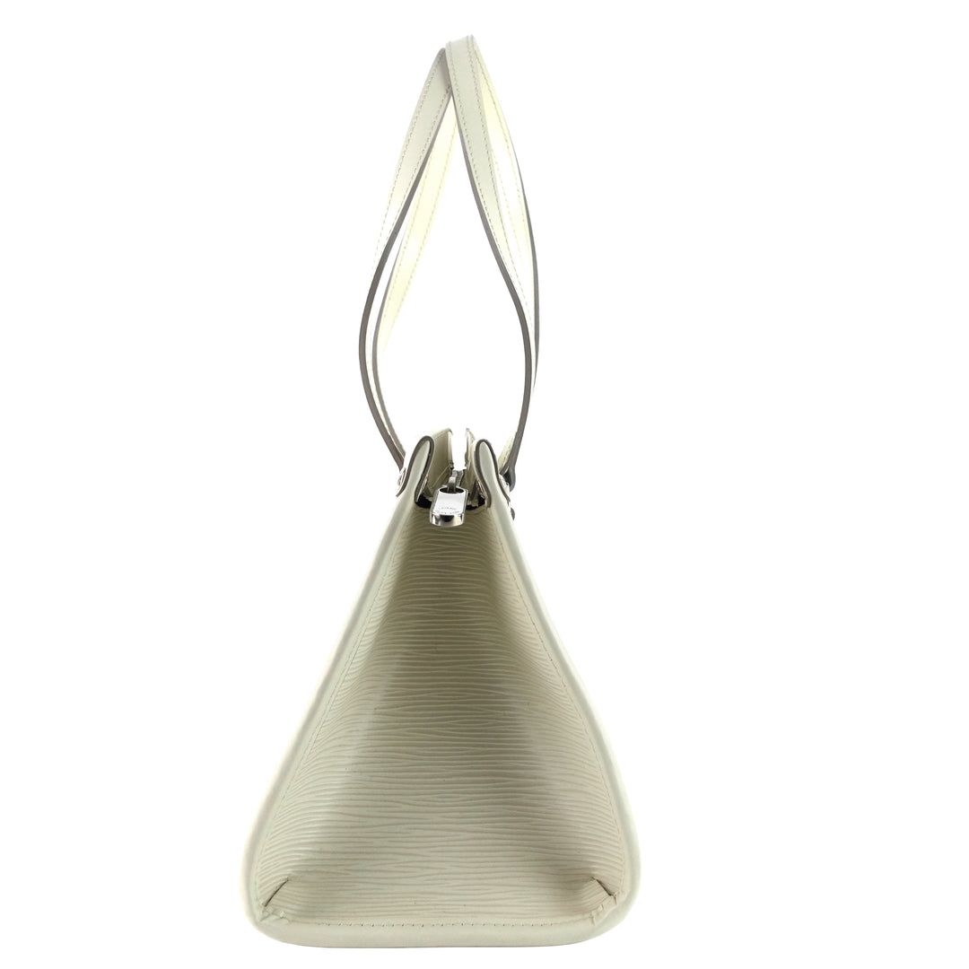 Madelaine White Epi Leather Handbag