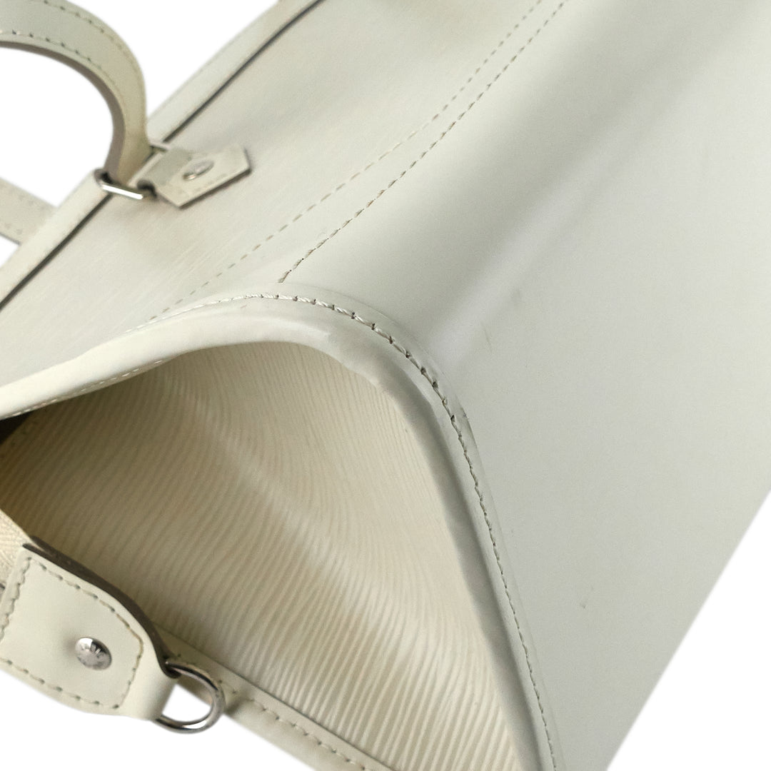Madelaine White Epi Leather Handbag