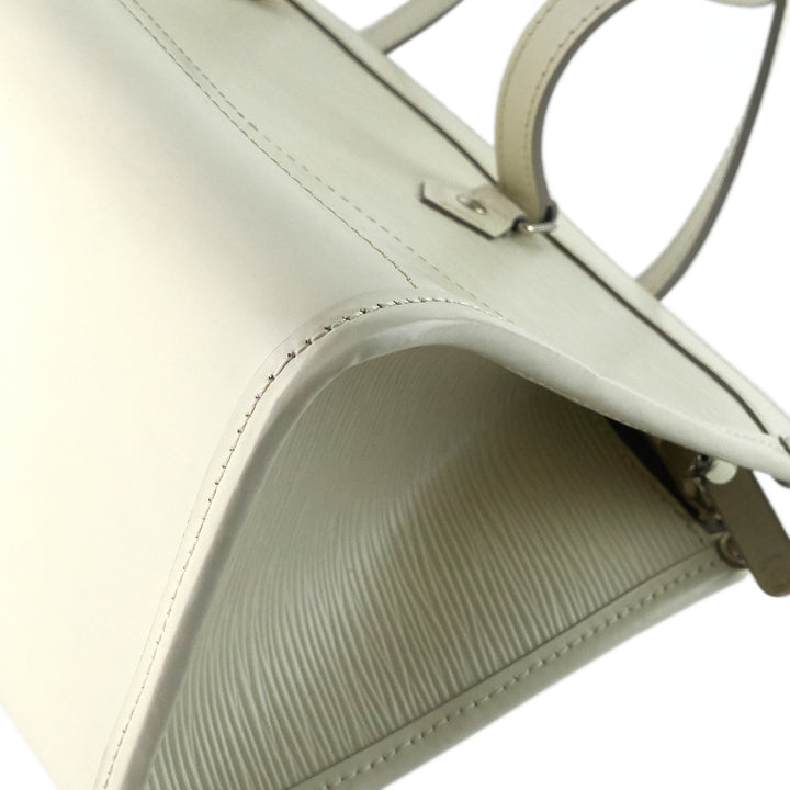 Madelaine White Epi Leather Handbag