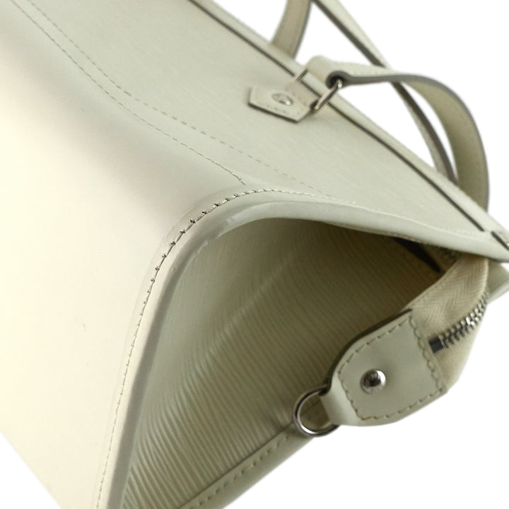 Madelaine White Epi Leather Handbag