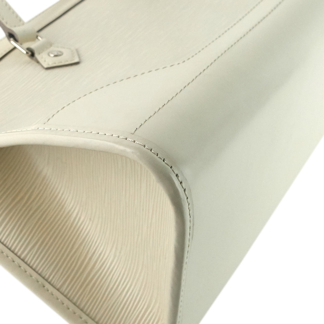 Madelaine White Epi Leather Handbag