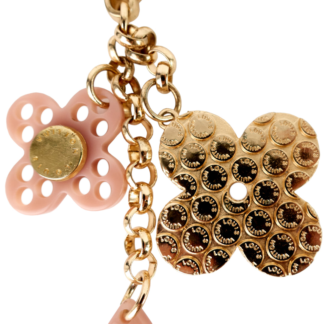 Flower Antique Brass and Resin Rock Charm