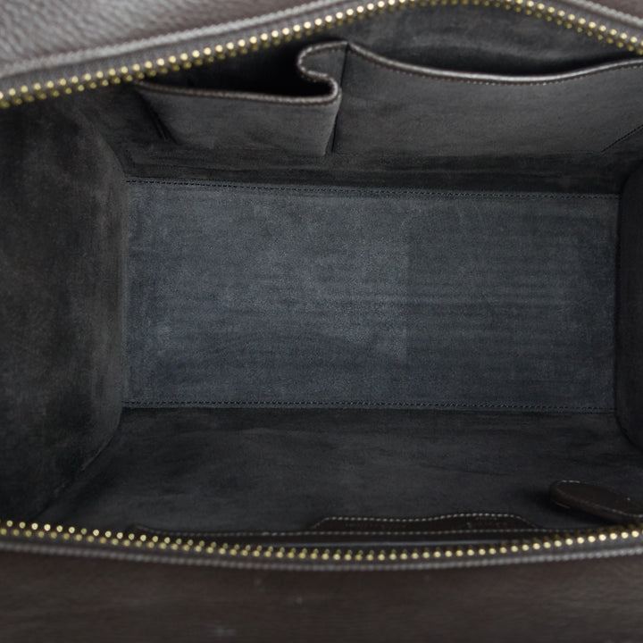 Luggage Micro Grainy Calfskin Leather Bag