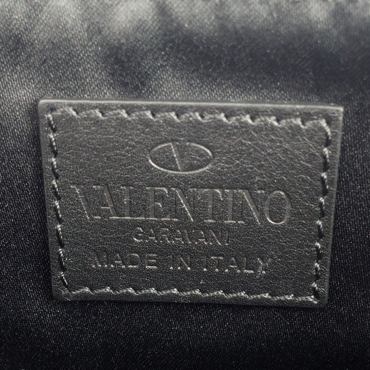 Rockstud Calfskin Leather Clutch Bag
