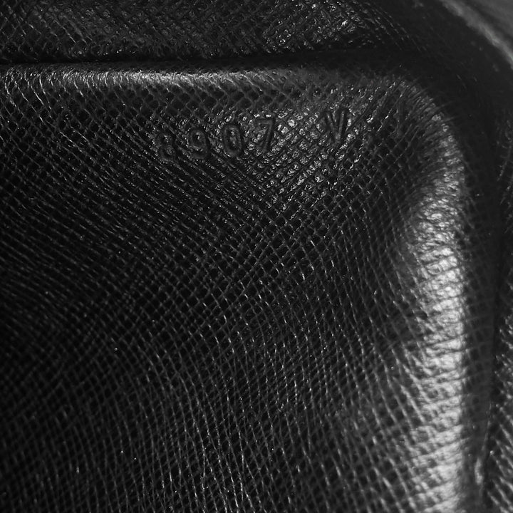 porte-documents voyage green epi leather briefcase bag