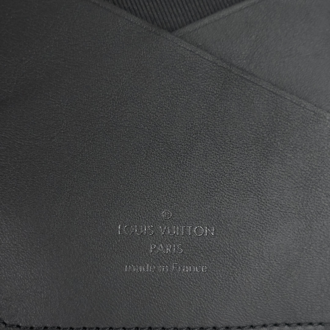 Replica Louis Vuitton M69534 Double Phone Pouch in Monogram Eclipse Canvas  and Monogram Eclipse Reverse Canvas
