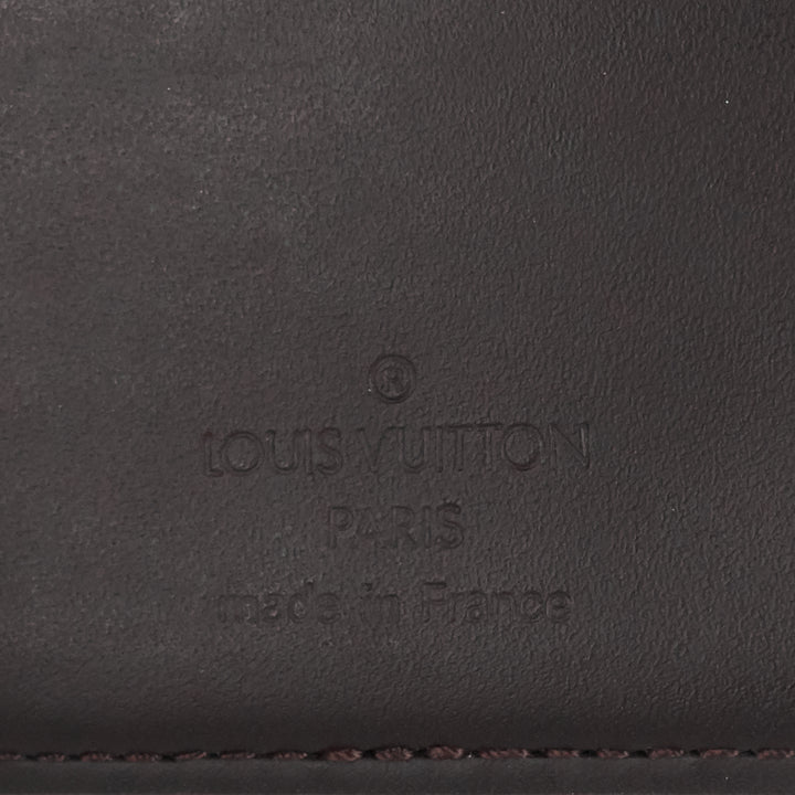 portefeuille glace leather double wallet