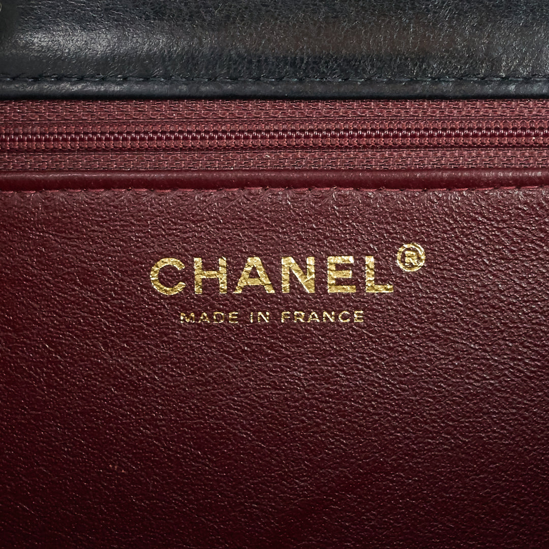 single flap lambskin leather shoulder bag