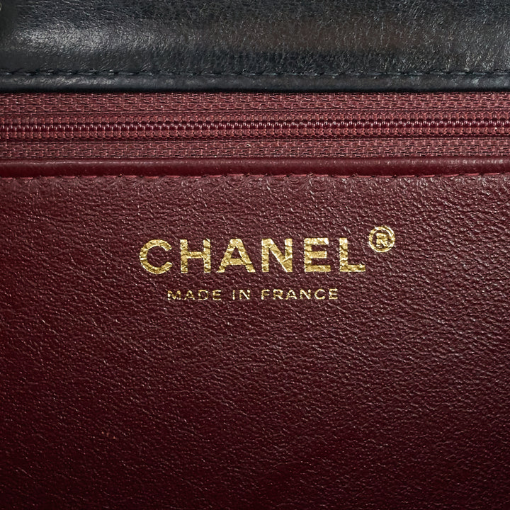 single flap lambskin leather shoulder bag