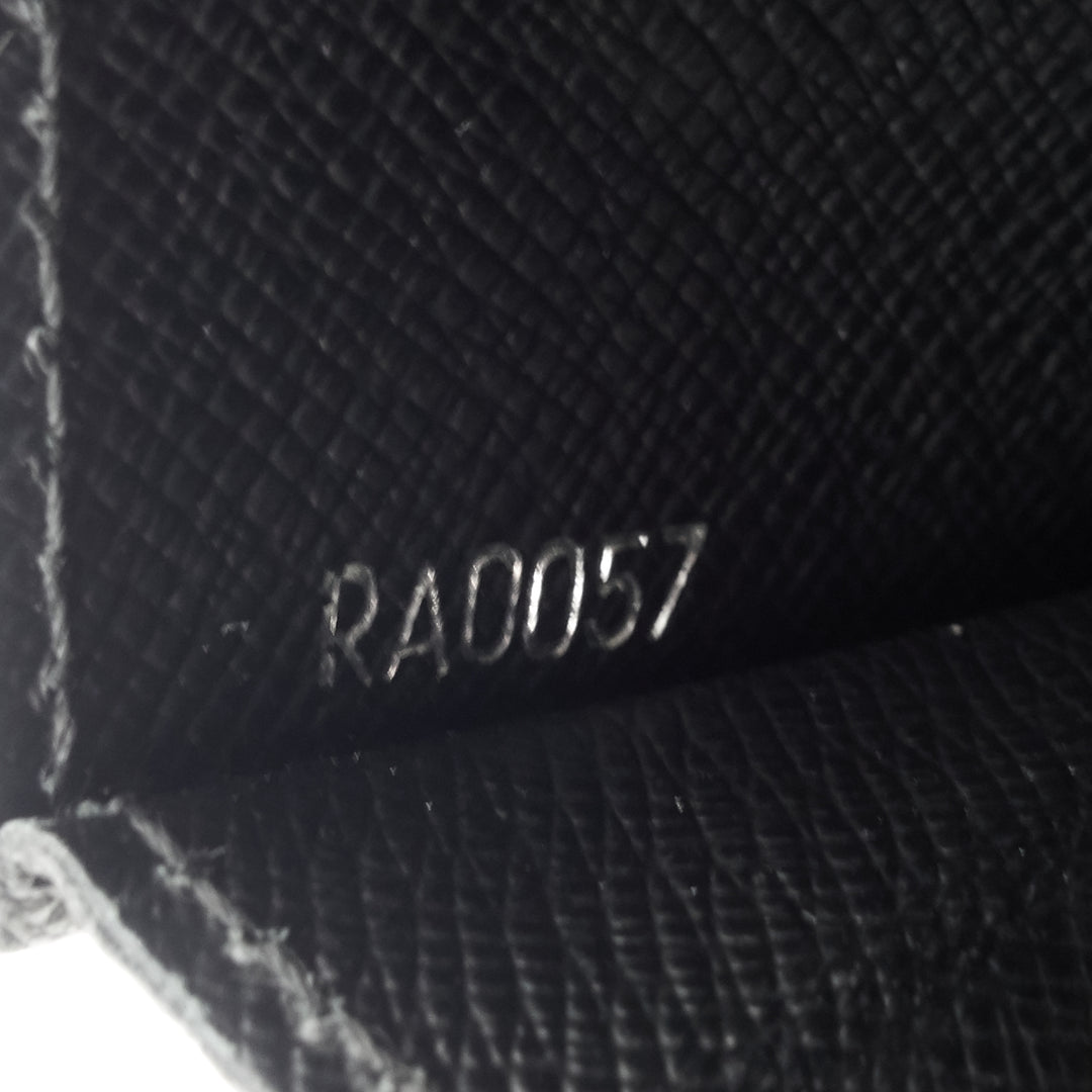 porte cles badge ardoise taiga leather pouch keychain