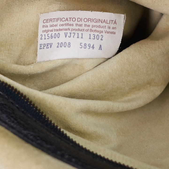 zipped intrecciato nappa leather hobo bag