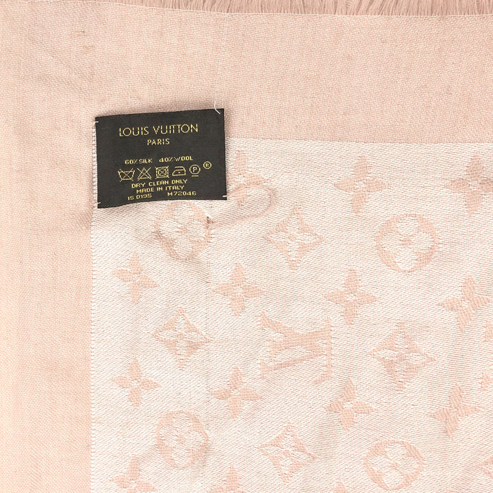 monogram denim rose shawl