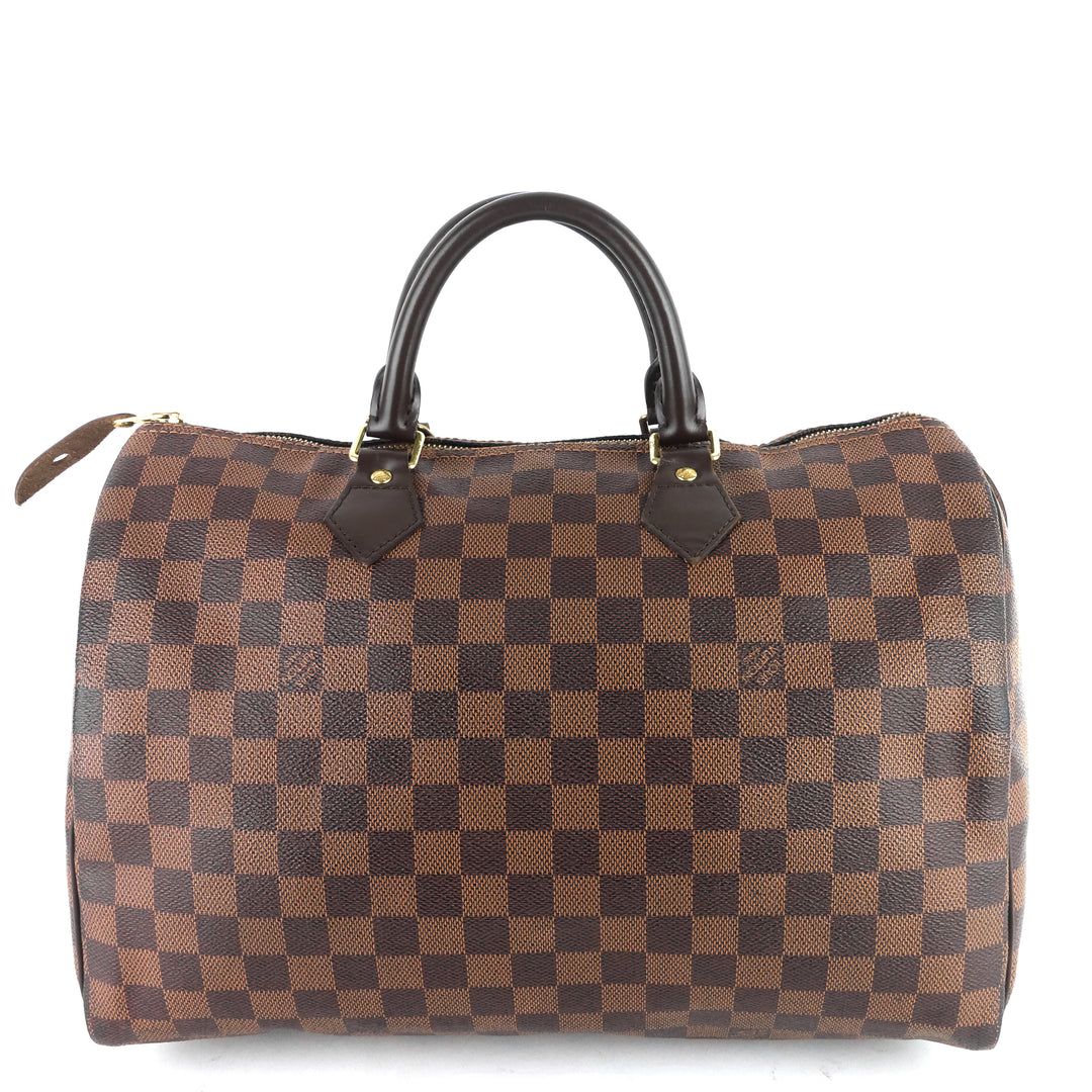 speedy 35 damier ebene canvas bag