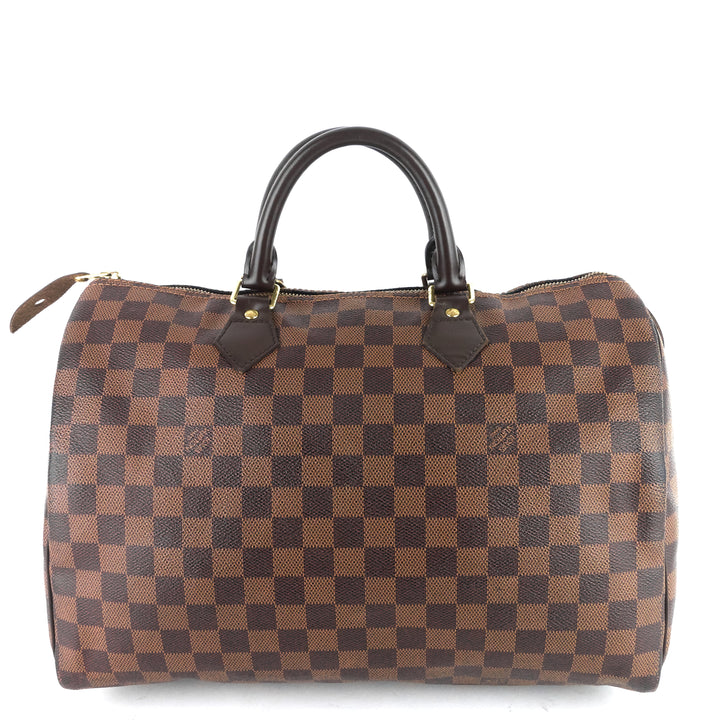 speedy 35 damier ebene canvas bag