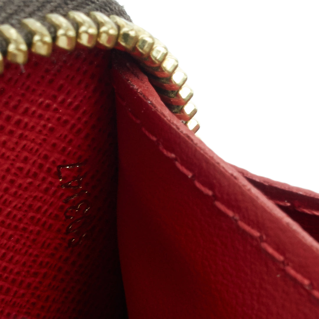 clémence damier ebene canvas wallet