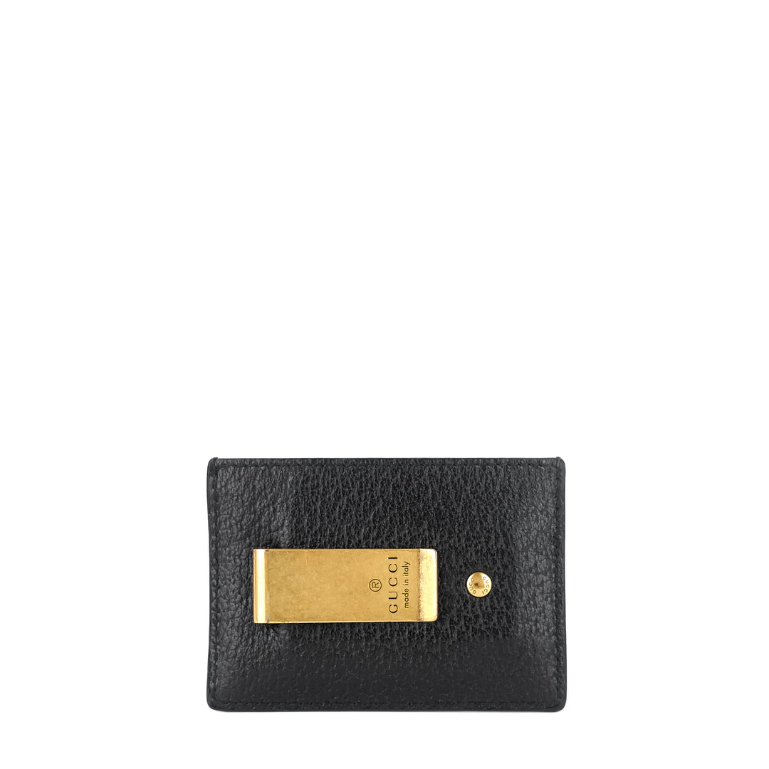 card holder leather money clip