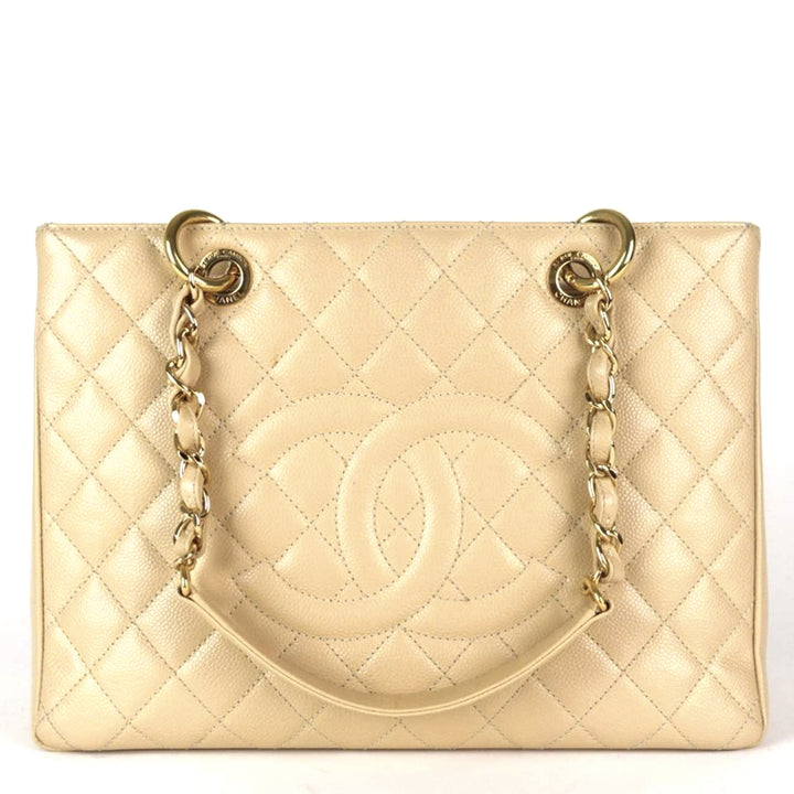 grand shopping tote gst caviar leather bag