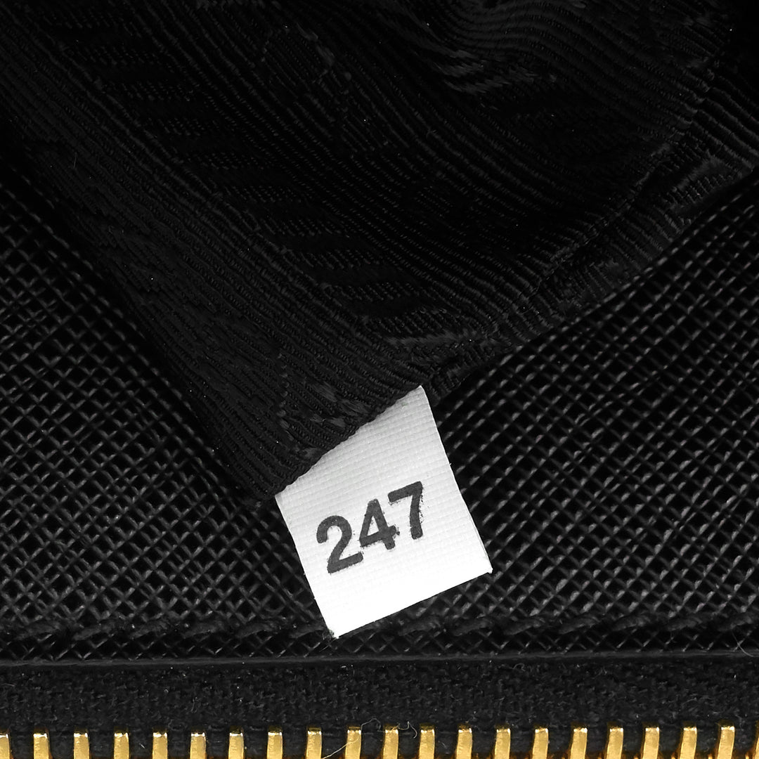 double zip lux medium saffiano leather tote bag