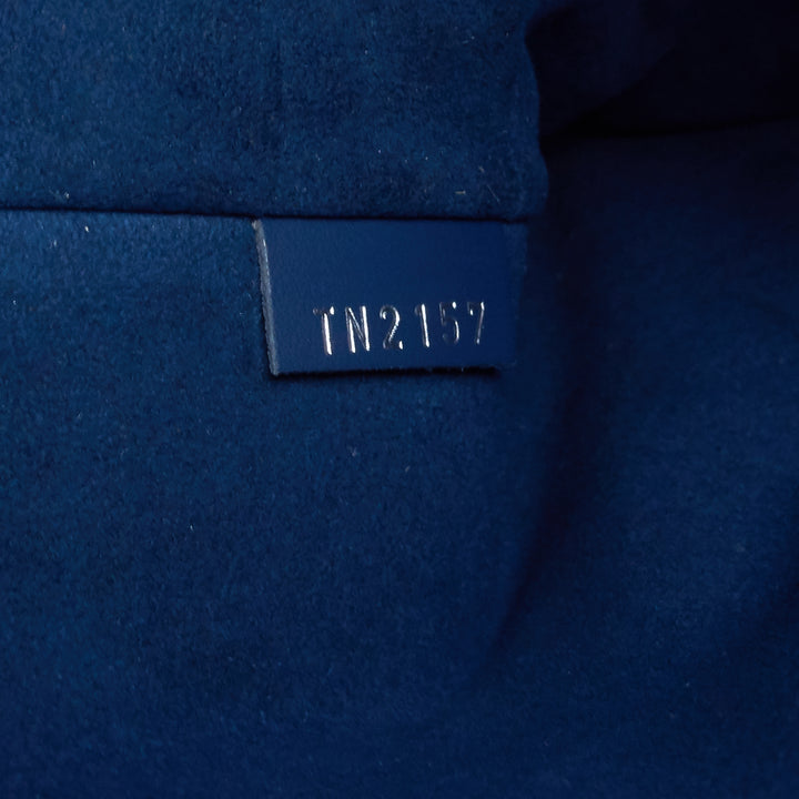 pochette jour pm blue epi leather clutch bag