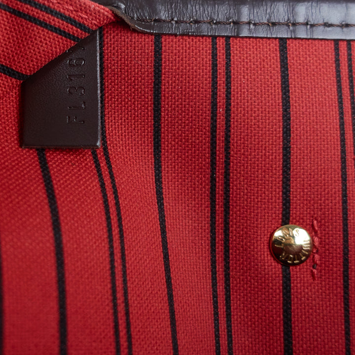 neverfull gm damier ebene canvas tote bag