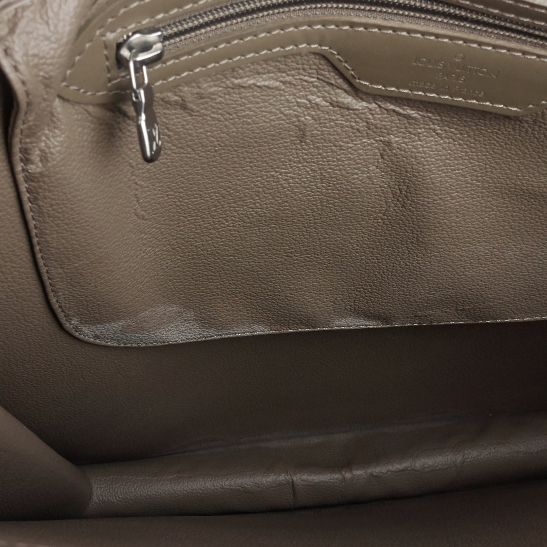 sac plat gm brown epi leather bag