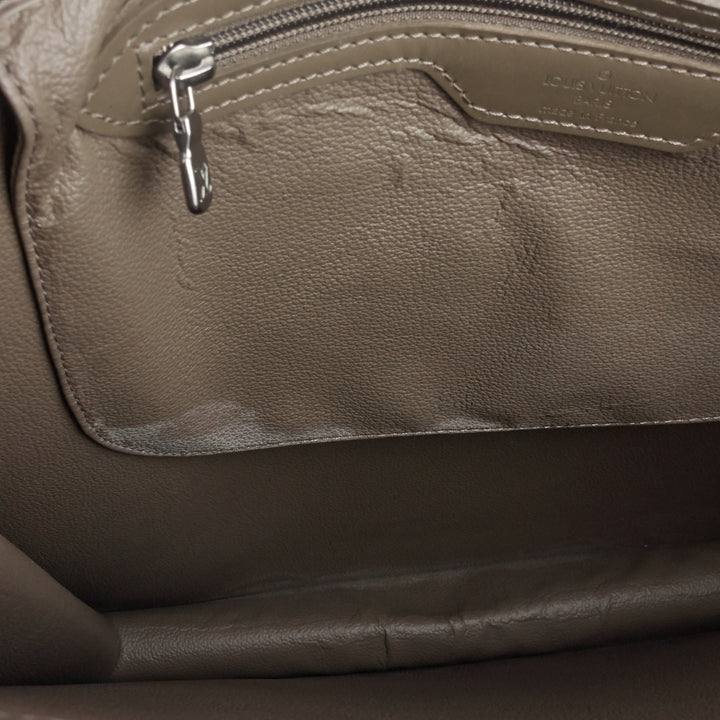 sac plat gm brown epi leather bag