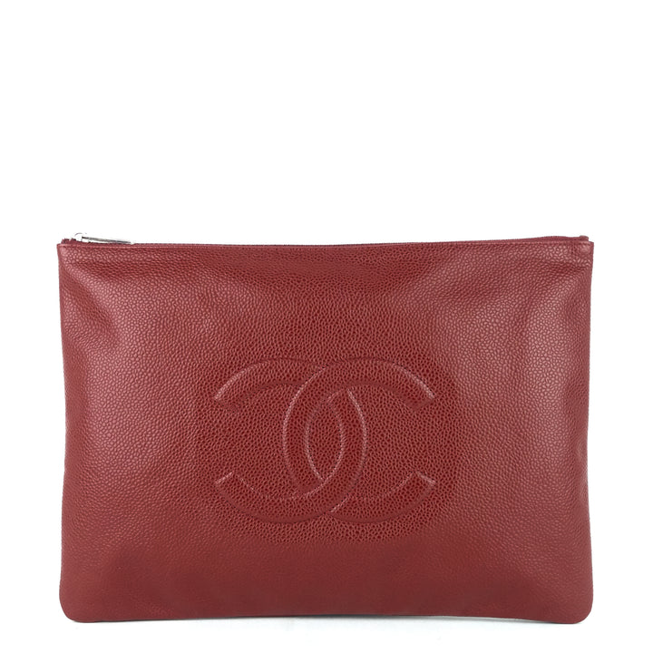 timeless cc caviar leather pouch