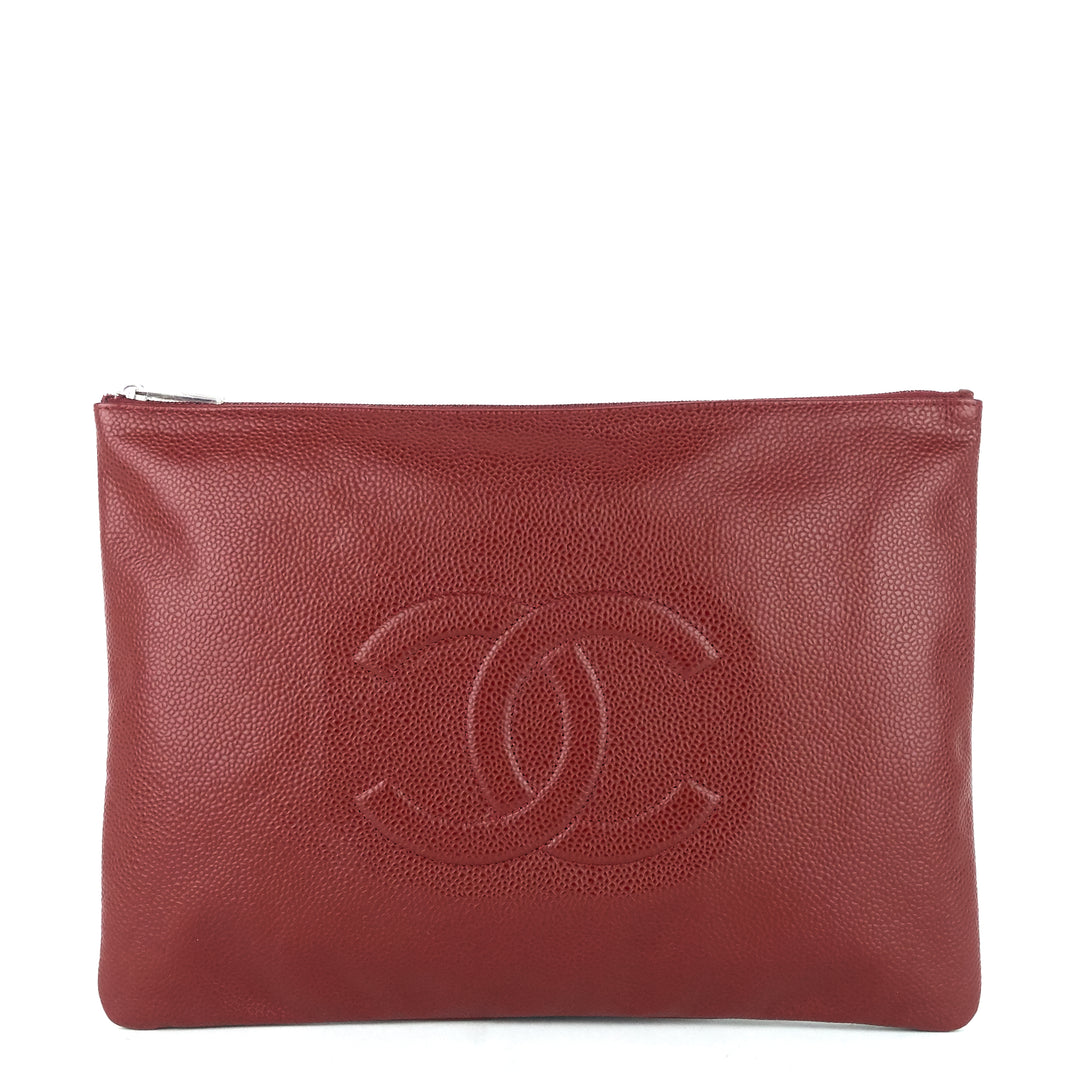 timeless cc caviar leather pouch