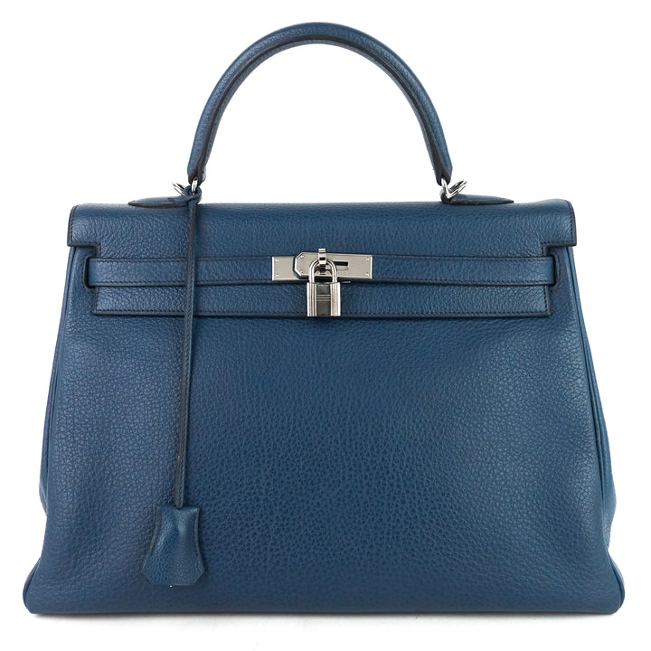 kelly retourne 35 togo leather handbag