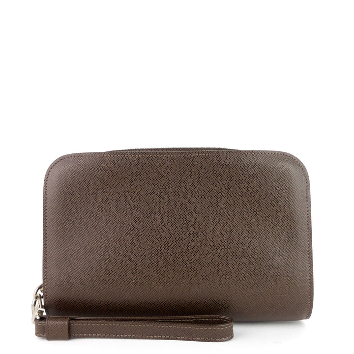 pochette baikal grizzli taiga leather bag