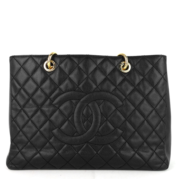 grand shopping tote caviar leather bag