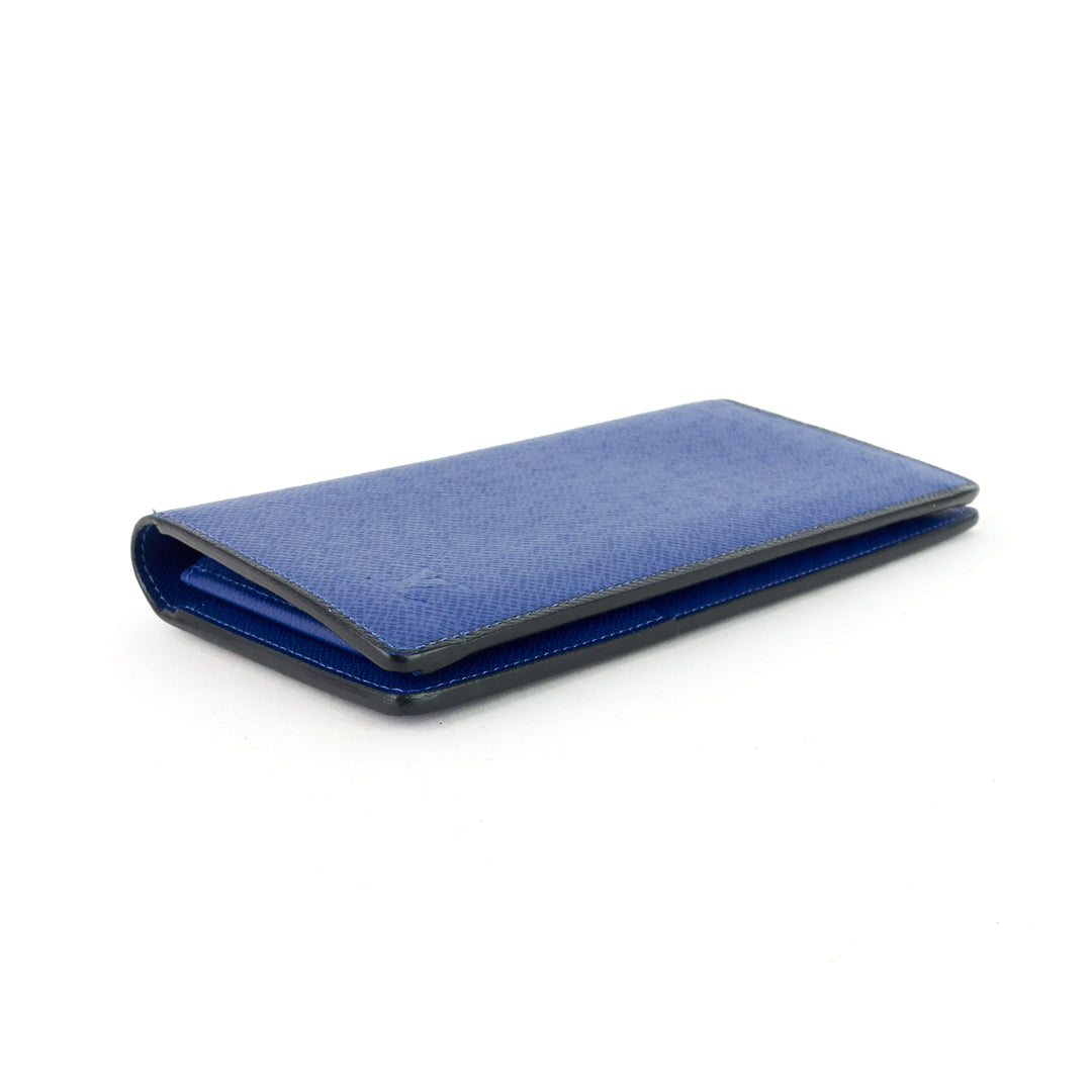brazza blue epi leather wallet