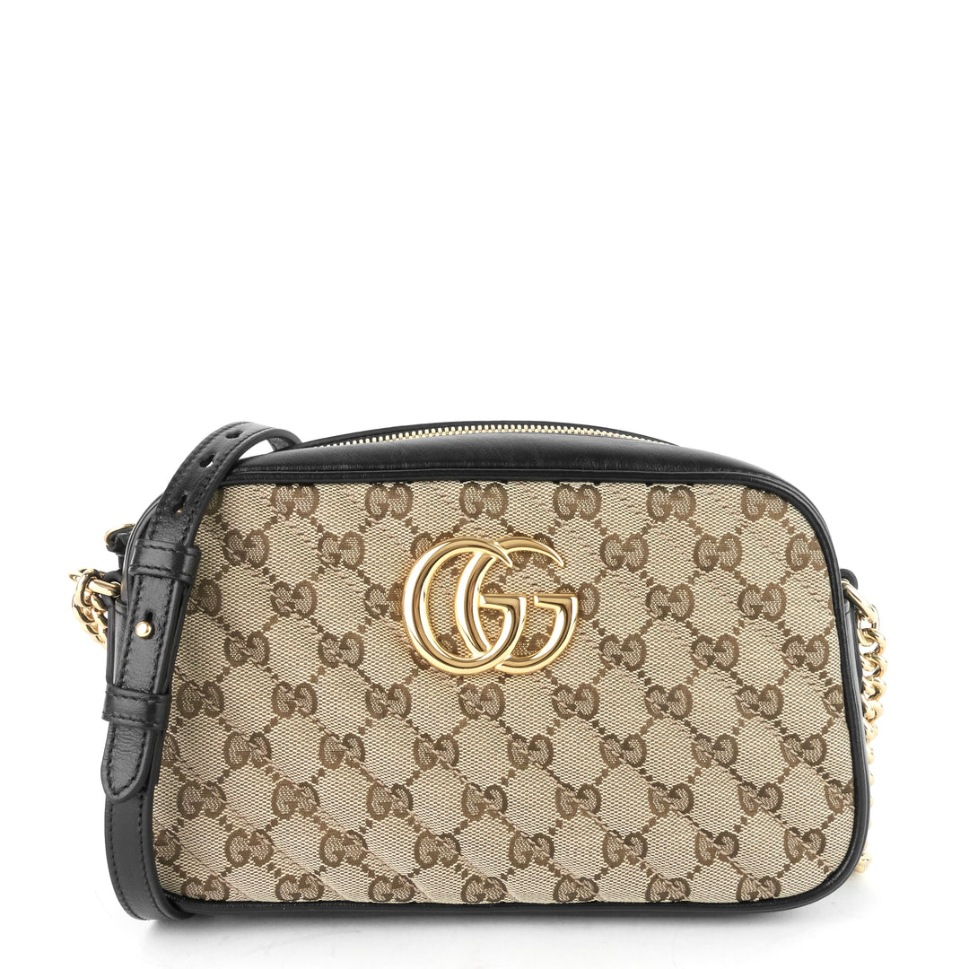 marmont small gg canvas chain shoulder bag