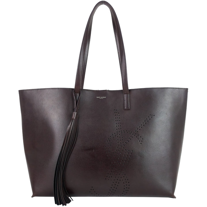 Perforated East West Calfskin Tote Bag