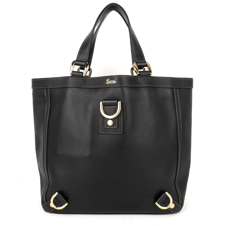 abbey d-ring leather tote bag