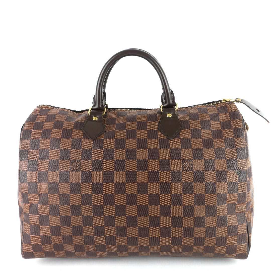 speedy 35 damier ebene canvas bag