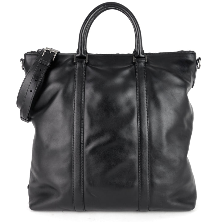 long leather tote bag