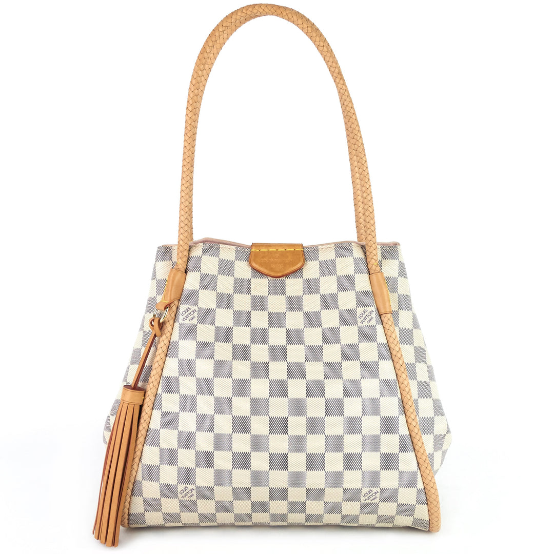 propriano damier azur canvas tote bag