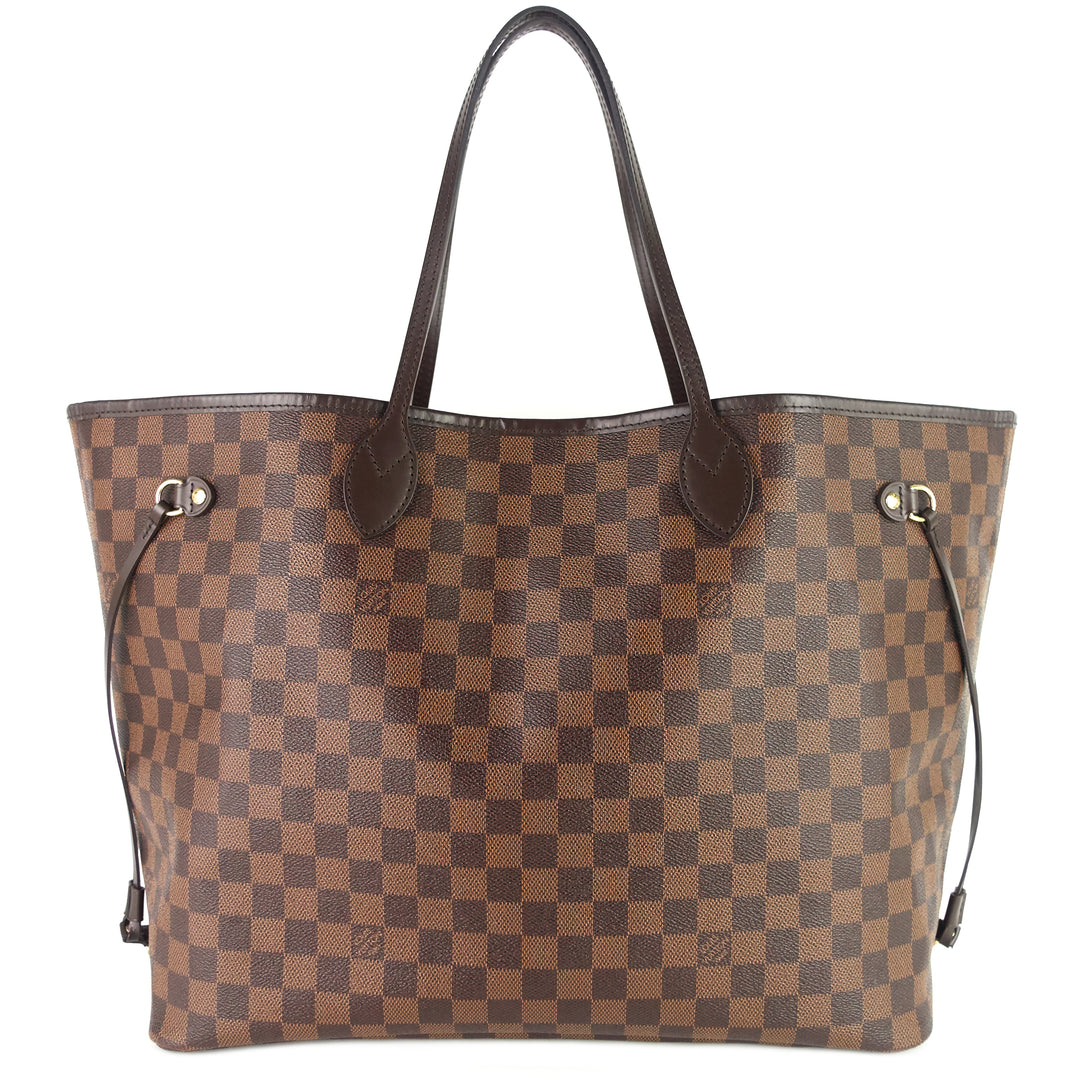 neverfull gm damier ebene canvas tote bag
