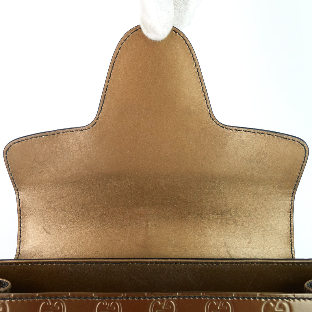 emily large guccissima patent leather bag