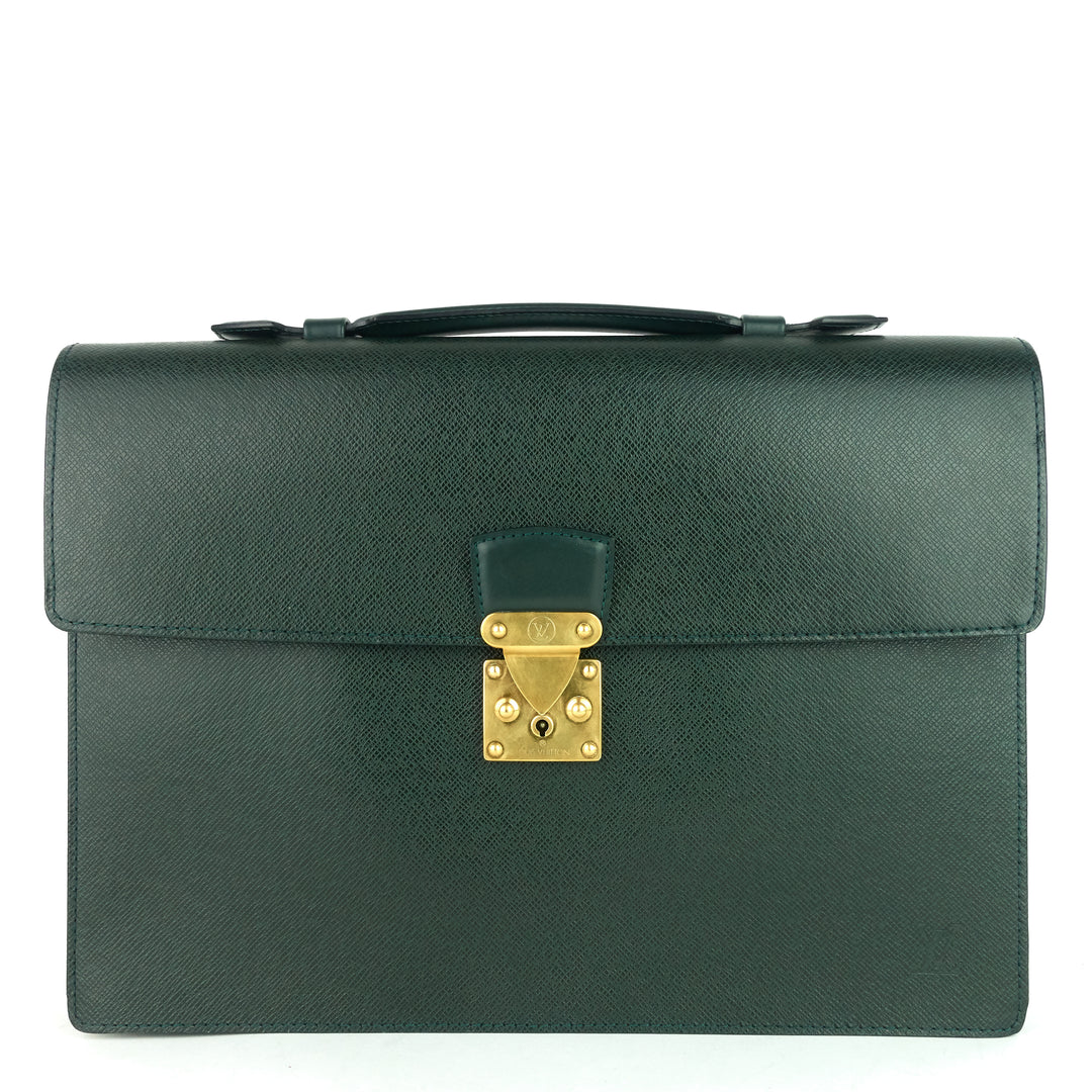 serviette kourad taiga leather briefcase bag
